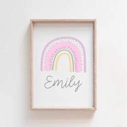Set Of 3 Girls Affirmation Prints, Nursery Personalised, Pastel, Rainbow Wall Art, Positive Playroom - thumbnail 2