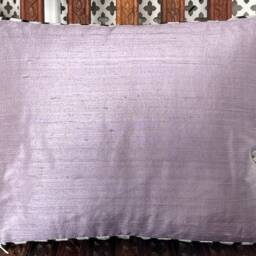 Designers Guild Fabric, Mararhi Amethyst Embroidered Bolster Pillow +Trim Custom Made High End Luxury Interior 17x12 - thumbnail 3