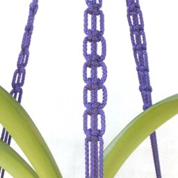 Purple Macrame Plant Holder - Plant Hanger 28 Inches 3mm Hanging Planter Indoor Outdoor Macrame Wall Hanging Planter Pot - thumbnail 3