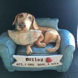 Personalized Pet Clay Folk Art Sculpture Or Memorial Based On Your Pets Photo - thumbnail 4