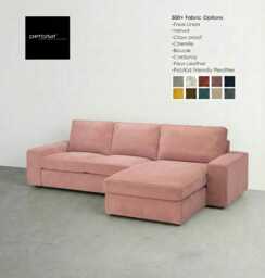 Kivik 3 Seat With Chaise Cover, Custom Sofa Chaise, Replacement Cover - thumbnail 1