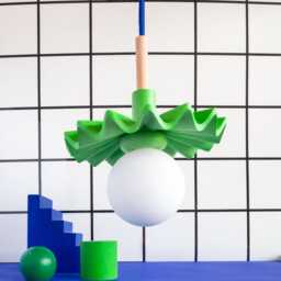 "Green Wavy Hanging Lamp " - thumbnail 4