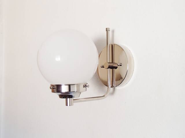 Modern Sconce - Minimalist Bathroom Lighting Glass Globe Bedside Entryway Light Contemporary Hallway Ul Listed - image 1