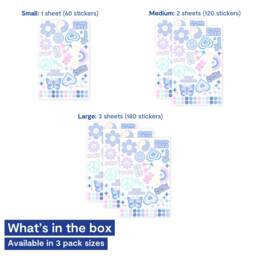 Danish Pastel Wall Stickers - Preppy Decal For Girls Repositionable Fabric Peel & Stick Dopamine Decor - thumbnail 4