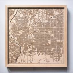 Albuquerque Wooden Street Map - Laser Cut 3D Wood Framed Wall Art - thumbnail 1