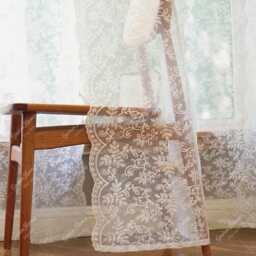 Floral Lace Curtain Embroidered French Style Sheer Window Drape - thumbnail 3