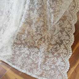 Floral Lace Curtain Embroidered French Style Sheer Window Drape - thumbnail 2