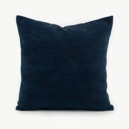 Handwoven Indigo Pillow Cover, Hmong Hill Tribe Organic Cotton, Rustic Ethnic Cushion - thumbnail 1