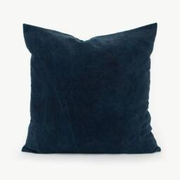 Handwoven Indigo Pillow Cover, Hmong Hill Tribe Organic Cotton, Rustic Ethnic Cushion - thumbnail 3