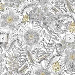 Black & White Gold Flower Lampshade Or Pendant Light - A Chic Romantic Christmas Birthday Gift Idea - thumbnail 4