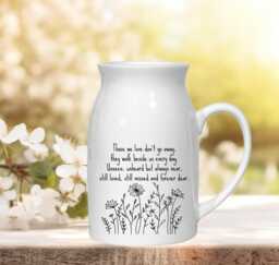 Personalised Sympathy Flower Jug Vase, Rememberance Gift, Small Jug, Memorial Gift, Loss Grief Keepsake - thumbnail 1