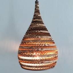 Cardboard Hanging Lamp - Cone Xs - thumbnail 2