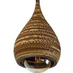 Cardboard Hanging Lamp - Cone Xs - thumbnail 3