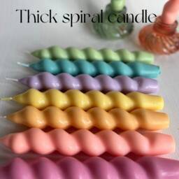 Taper Twist Candles Decorative Vegan Soy Wax Spiral Candles - thumbnail 3