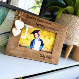Pre-School/Nursery Graduation - Personalised Driftwood Photo Frame 6x4 - thumbnail 2