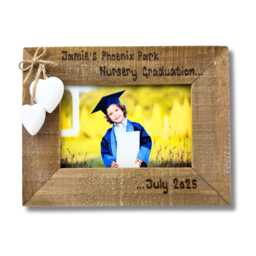 Pre-School/Nursery Graduation - Personalised Driftwood Photo Frame 6x4 - thumbnail 1