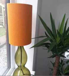 Granite Limeade, Heliotrope Or Marzipan Drum Lampshade, Tall Cylindrical Design, 6x10 Inch - thumbnail 2