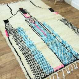 Modern Moroccan Azilal Rug - Abstract Wool Hand-Knotted Area Carpet - thumbnail 3