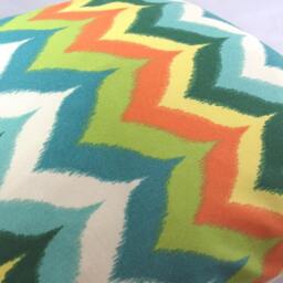 Teal Orange Chevron - Decorative Pillow Cushion Covers Accent Throw Indoor Outdoor - thumbnail 2