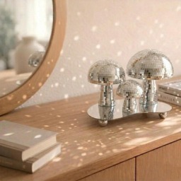 Handmade Disco Ball Mushroom Decor - Party & Home Decoration