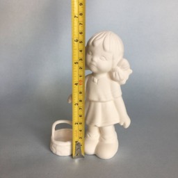 Ceramic Girl With Basket, Ready To Paint, Bisque, Gift For Girl, Made Order, Handmade Figurines, Kids Toys, Christmas Gift, Home Decor - thumbnail 4