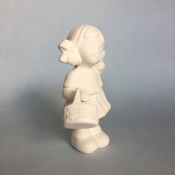 Ceramic Girl With Basket, Ready To Paint, Bisque, Gift For Girl, Made Order, Handmade Figurines, Kids Toys, Christmas Gift, Home Decor - thumbnail 2