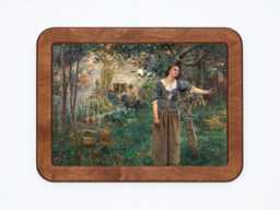 Joan Of Arc Jules Bastien-Lepage Angels Garden Trees Nature France Classic Painting Wooden Framed Art Print - thumbnail 1