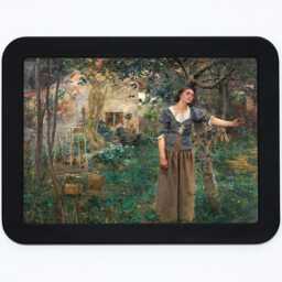 Joan Of Arc Jules Bastien-Lepage Angels Garden Trees Nature France Classic Painting Wooden Framed Art Print - thumbnail 3