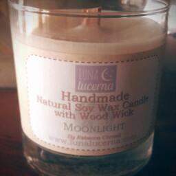 Soy Wax Candle With Wood Wick - All Natural 8Oz Crackle Scented Reusable - thumbnail 4
