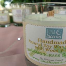 Soy Wax Candle With Wood Wick - All Natural 8Oz Crackle Scented Reusable - thumbnail 3