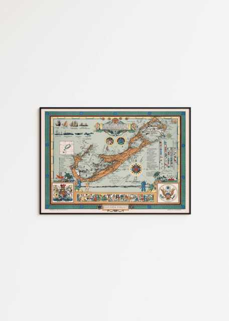 Vintage Bermuda Map Print 1947 Island Wall Art - image 1