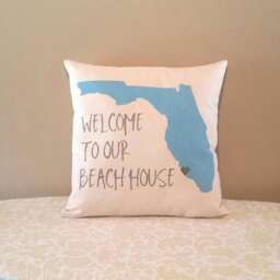 Customized Coastal Home Pillow For Beach Lovers, Welcome House Decor - thumbnail 2