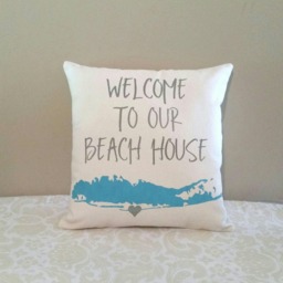 Customized Coastal Home Pillow For Beach Lovers, Welcome House Decor - thumbnail 3