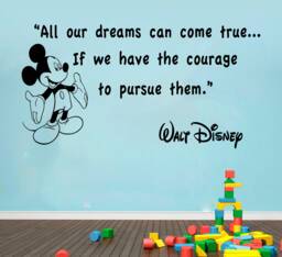 Mickey & Minnie Mouse Name Wall Decal Nursery Decor Sticker, 4119 - thumbnail 1
