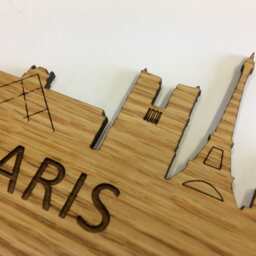 Paris Skyline Picture Frame - 8x10 Holds 5x7 Photo - thumbnail 2