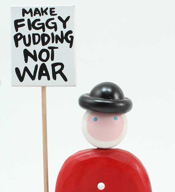 Figgy Pudding Christmas - Santa Figures British Claus Figurine Decoration Holiday Decor Folk Art - image 1