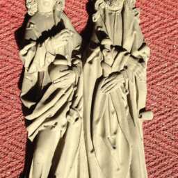 Cosmas & Damian Sculpture Relief Mural Art Sandstone Antique Look W 30 - thumbnail 2