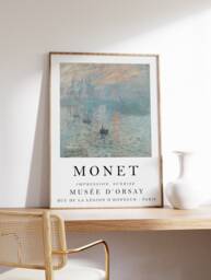 Monet Exhibition Poster, Impression Sunrise, Gallery Quality Art, Scenery Floral, Garden, Scenery, Nature, Wall Art Decor, Gift - thumbnail 1
