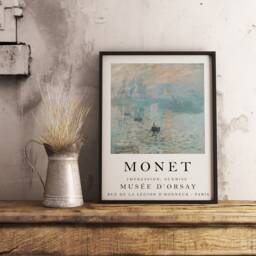 Monet Exhibition Poster, Impression Sunrise, Gallery Quality Art, Scenery Floral, Garden, Scenery, Nature, Wall Art Decor, Gift - thumbnail 2