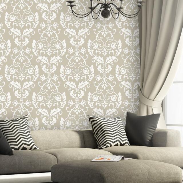 Wall Stencil Large Damask Leonard Stencils Better Than Wallpaper For Diy Decor - image 1