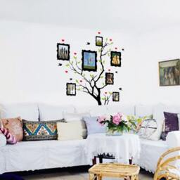 Large Wall Family Picture Frame Tree Decal With Hearts, Birds & Leaves Nursery 1163 - 5 Feet Tall - thumbnail 2