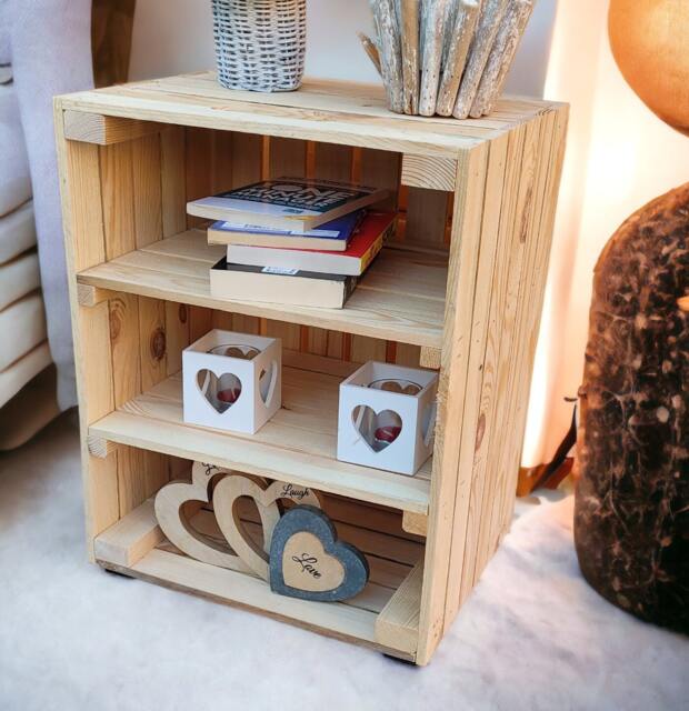 Scandinavian Redwood Wooden Crate Shelf Home Storage 40cmx50cmx30cm - image 1
