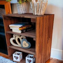 Scandinavian Redwood Wooden Crate Shelf Home Storage 40cmx50cmx30cm - thumbnail 2