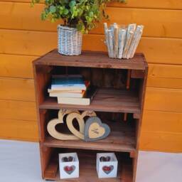 Scandinavian Redwood Wooden Crate Shelf Home Storage 40cmx50cmx30cm - thumbnail 3