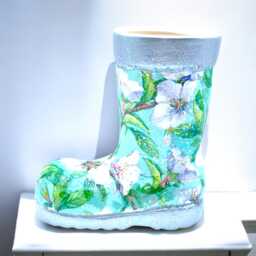 Wellie Boot Planter, Wellington Mini Plant Pot, Succulent Planters, Christmas Roses, Pot For Plants, Green Gift - thumbnail 1