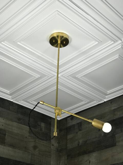 Lincoln Modern Mid Century Single Bulb Minimalist Semi Flush - image 1