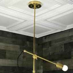Lincoln Modern Mid Century Single Bulb Minimalist Semi Flush - thumbnail 2
