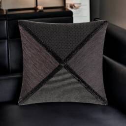 Gray Geometrical Design Decorative Pillow Cover, Cushion, Throw Pillow, Home Decor, Living Room, Gifts For Her - thumbnail 2
