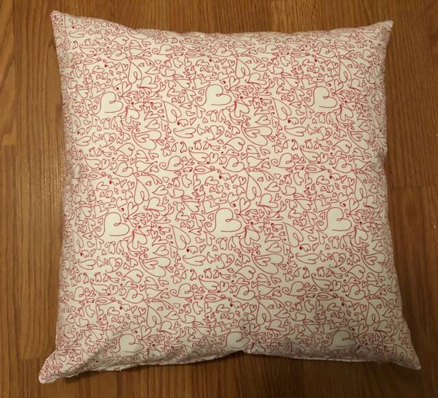 Valentine's Day Red Hearts Pillow Cover - image 1