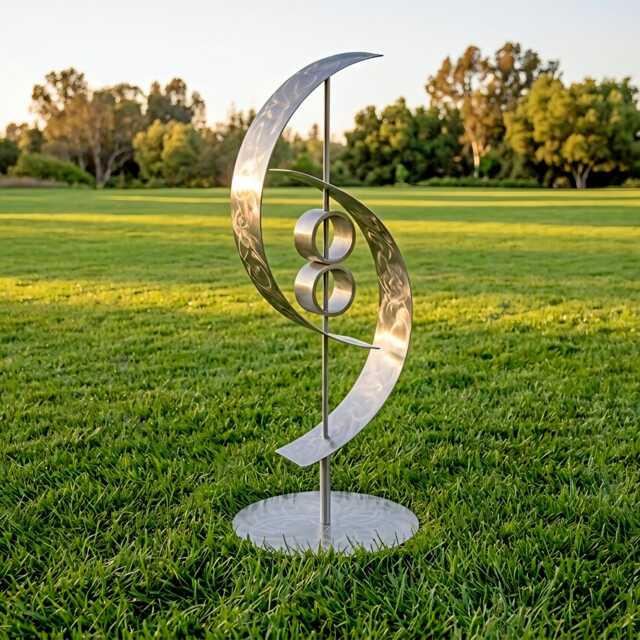 Metal Sculpture Handcrafted Luxury Modern Art, Indoor Or Outdoor - image 1